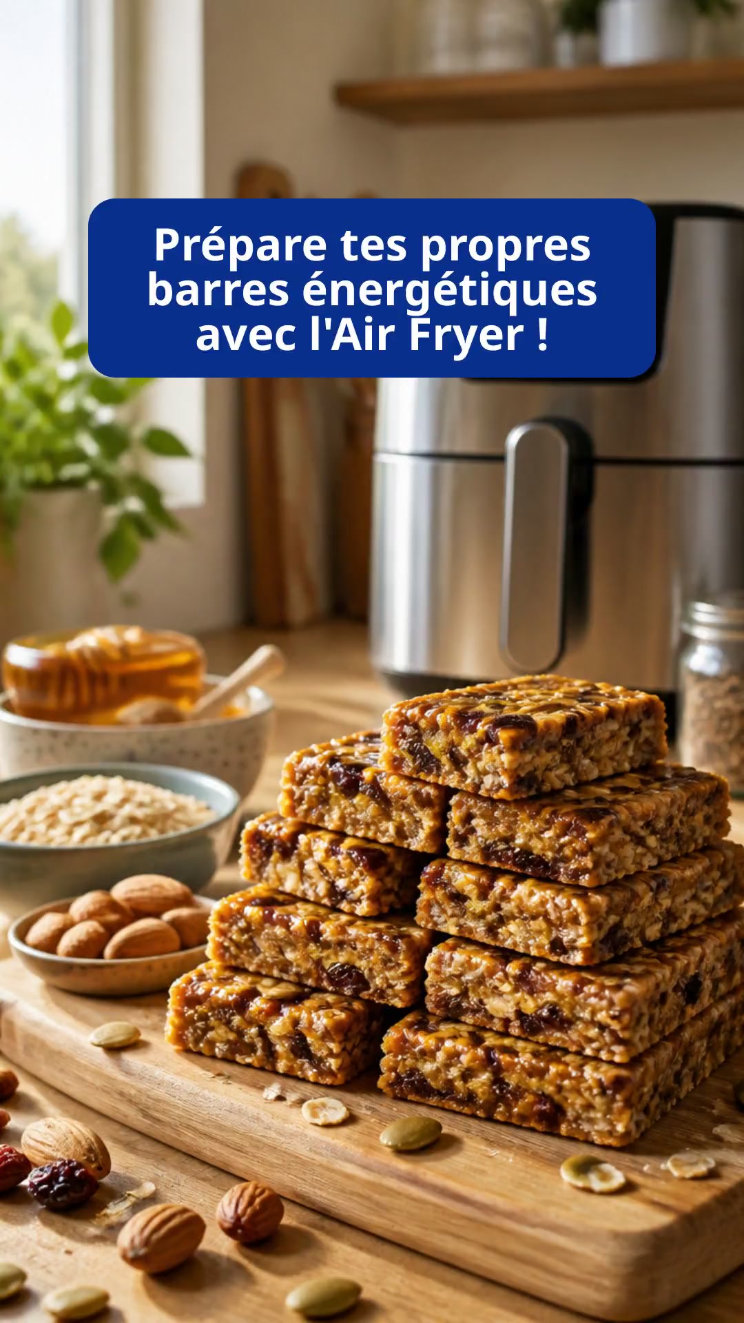Prépare tes propres barres énergétiques avec l'Air Fryer !