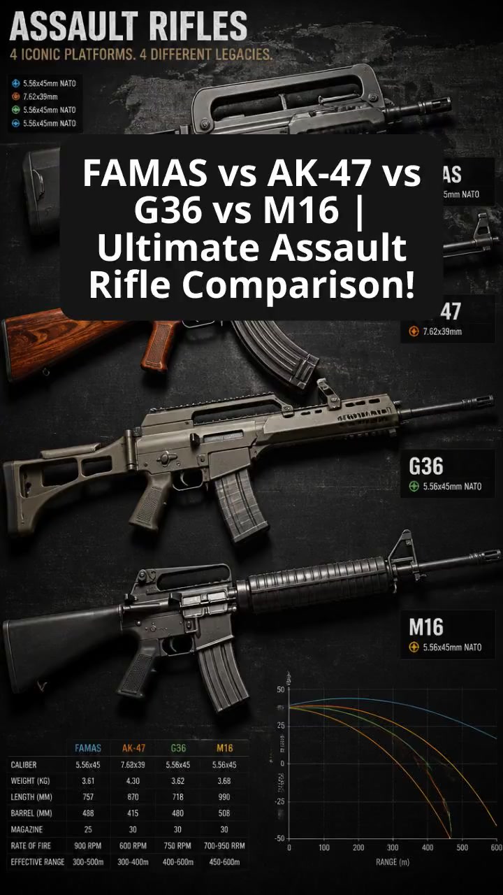 FAMAS vs AK-47 vs G36 vs M16 | Ultimate Assault Rifle Comparison