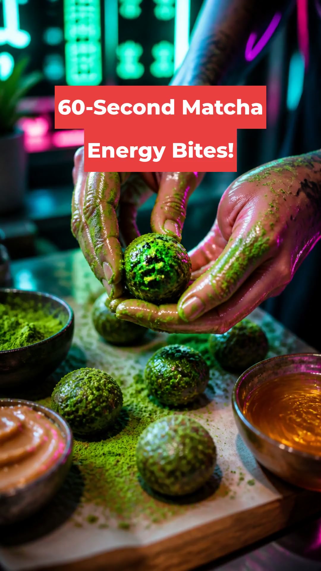 60-Second Matcha Energy Bites!
