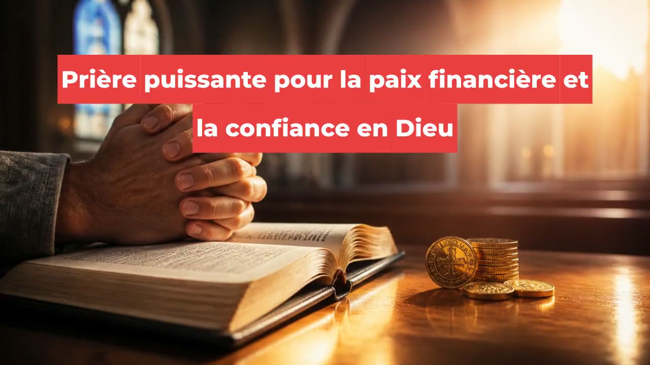 Prière puissante pour la paix financière et la confiance en Dieu