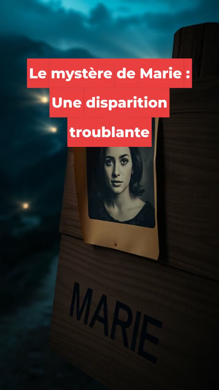 Le mystère de Marie : Une disparition troublante