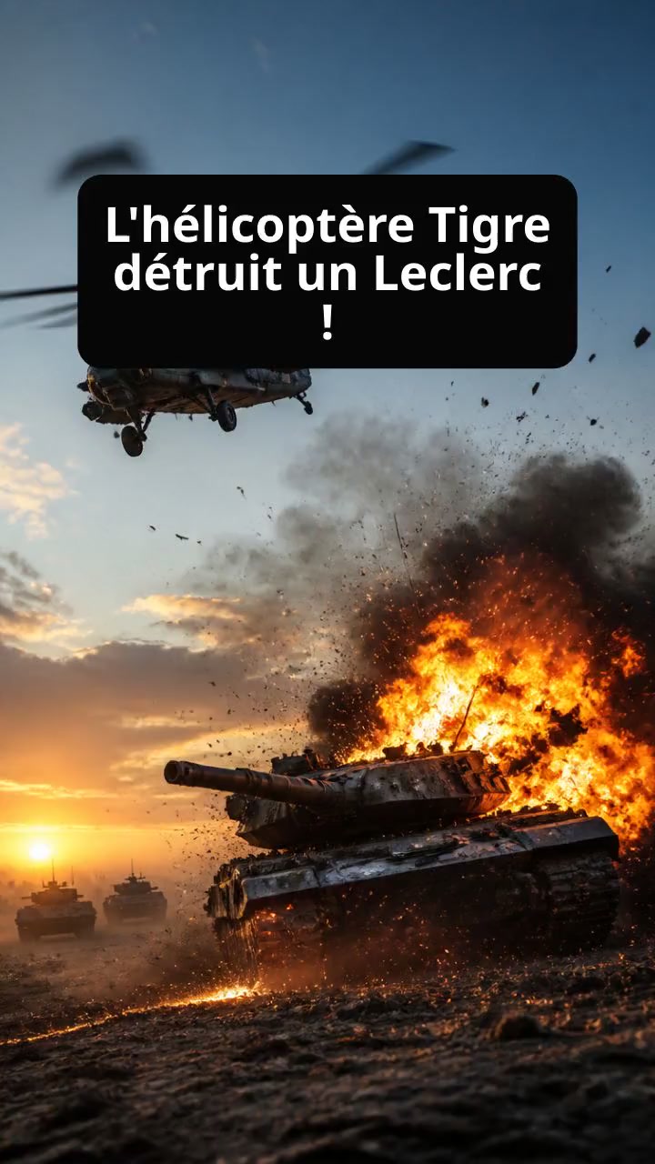 L'hélicoptère Tigre détruit un Leclerc !