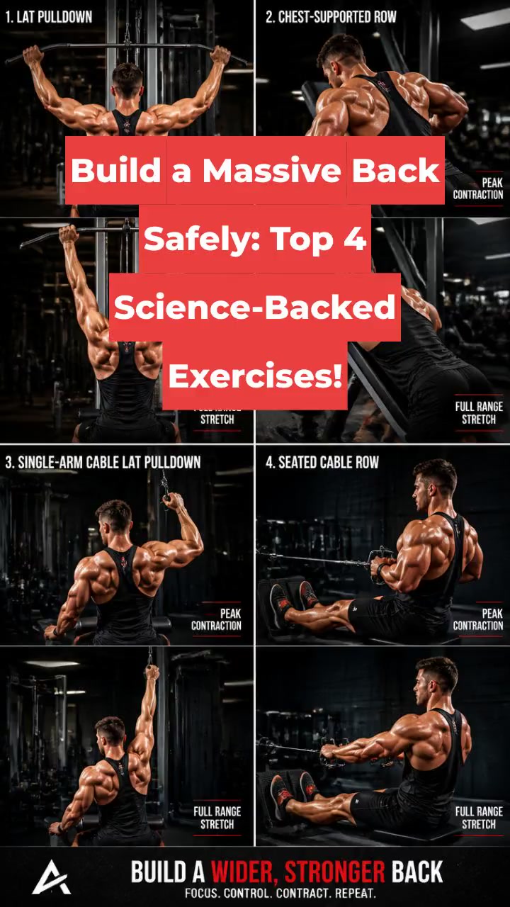 Build a Massive Back Safely: Top 4 Science-Backed Exercises!