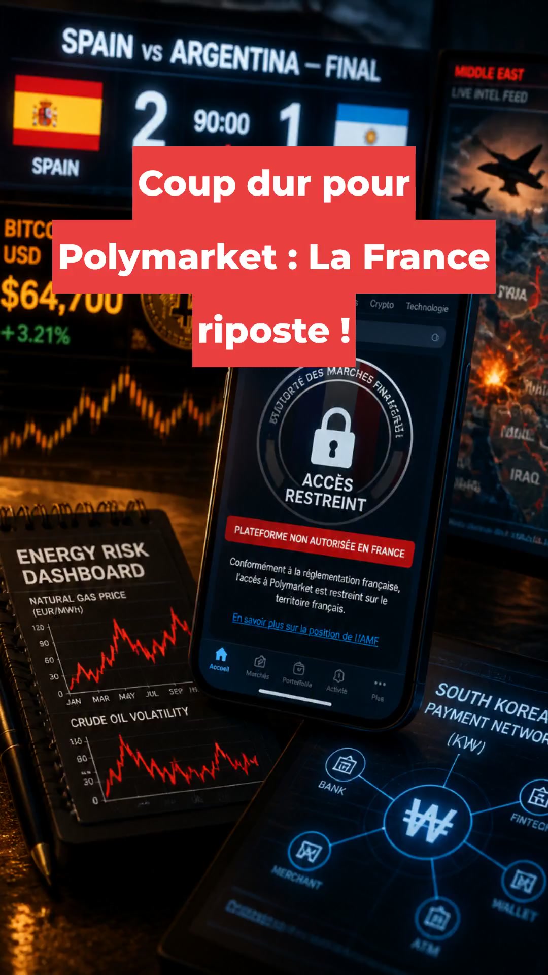 Coup dur pour Polymarket : La France riposte !