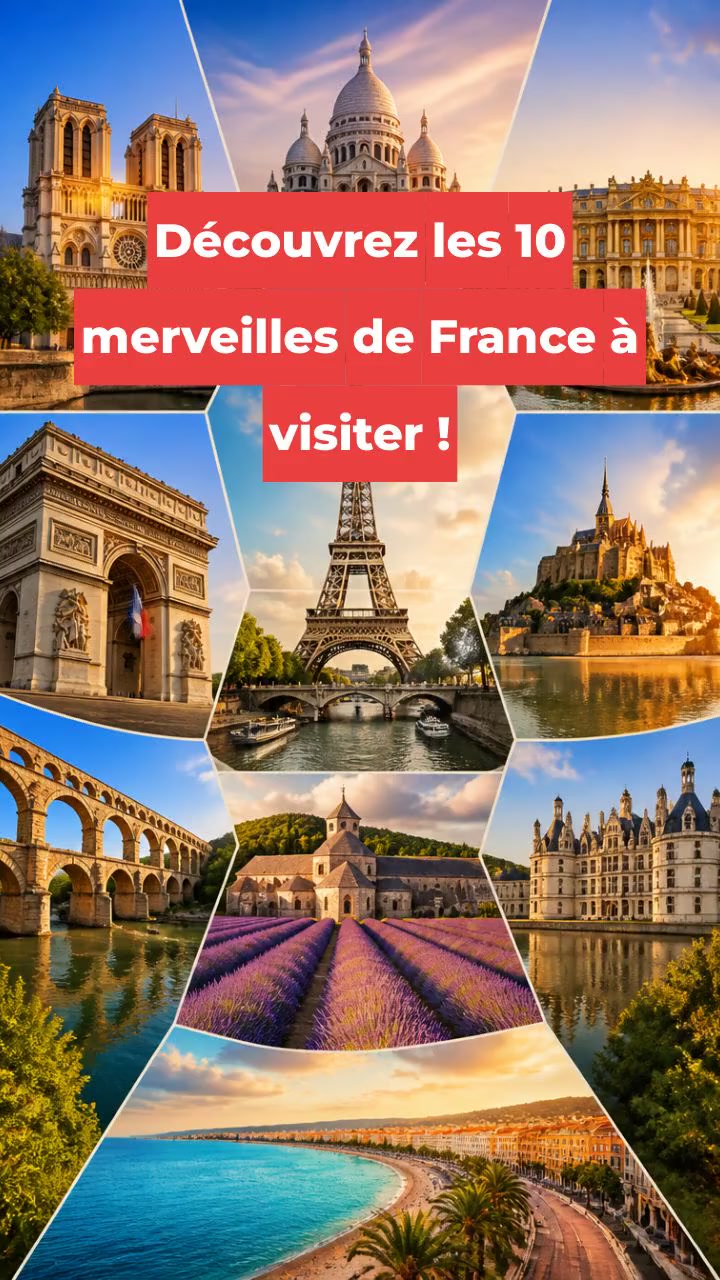 Découvrez les 10 merveilles de France à visiter !