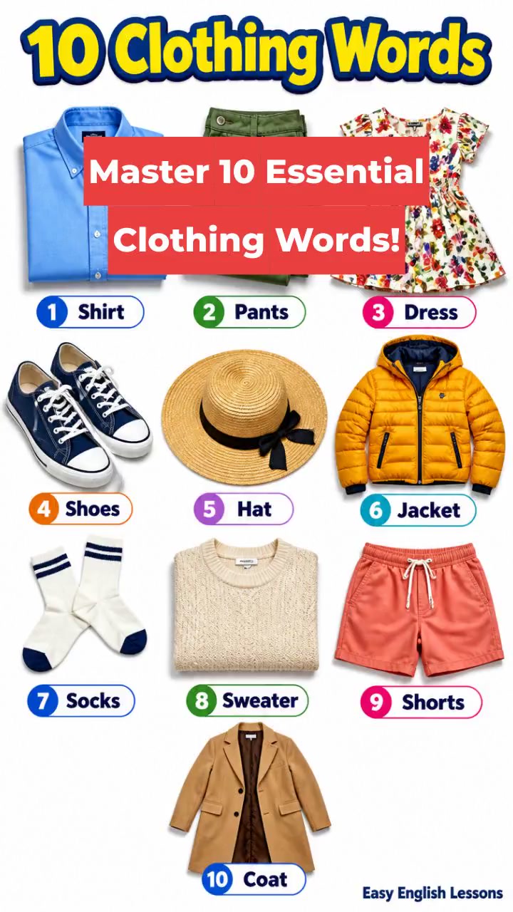Master 10 Essential Clothing Words!