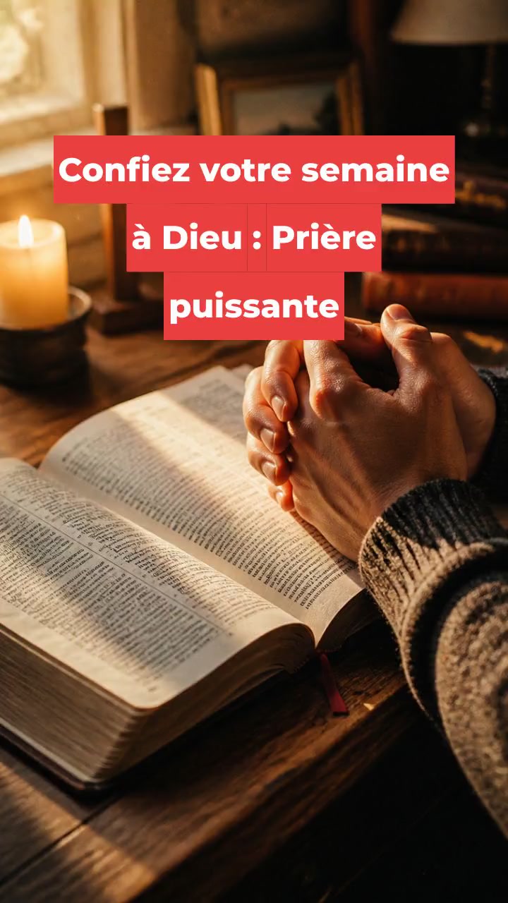 Confiez votre semaine à Dieu : Prière puissante
