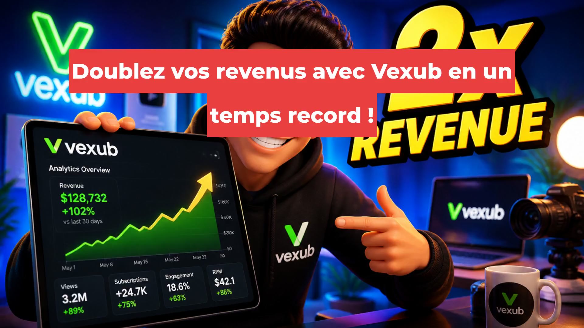 Doublez vos revenus avec Vexub en un temps record !