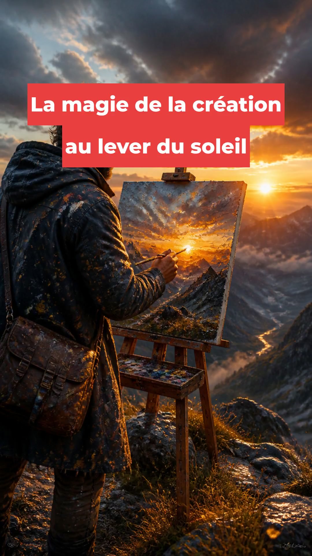 La magie de la création au lever du soleil