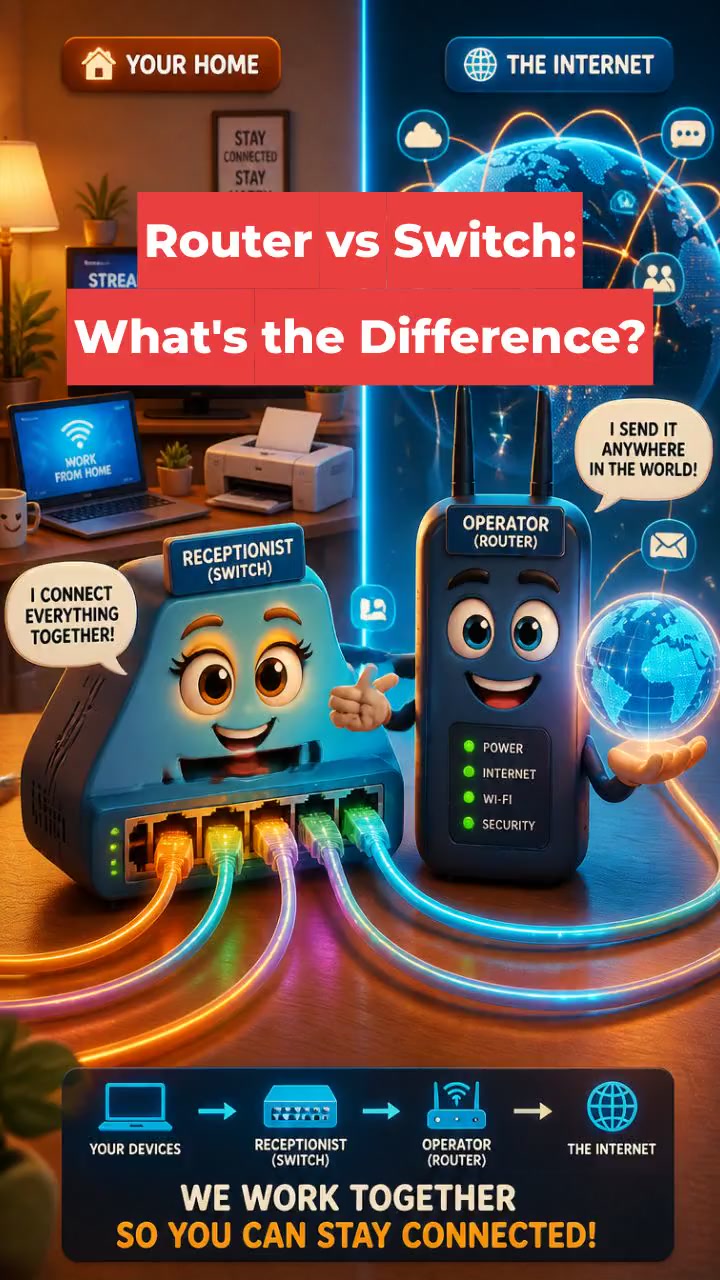 Router vs Switch: What's the Difference?