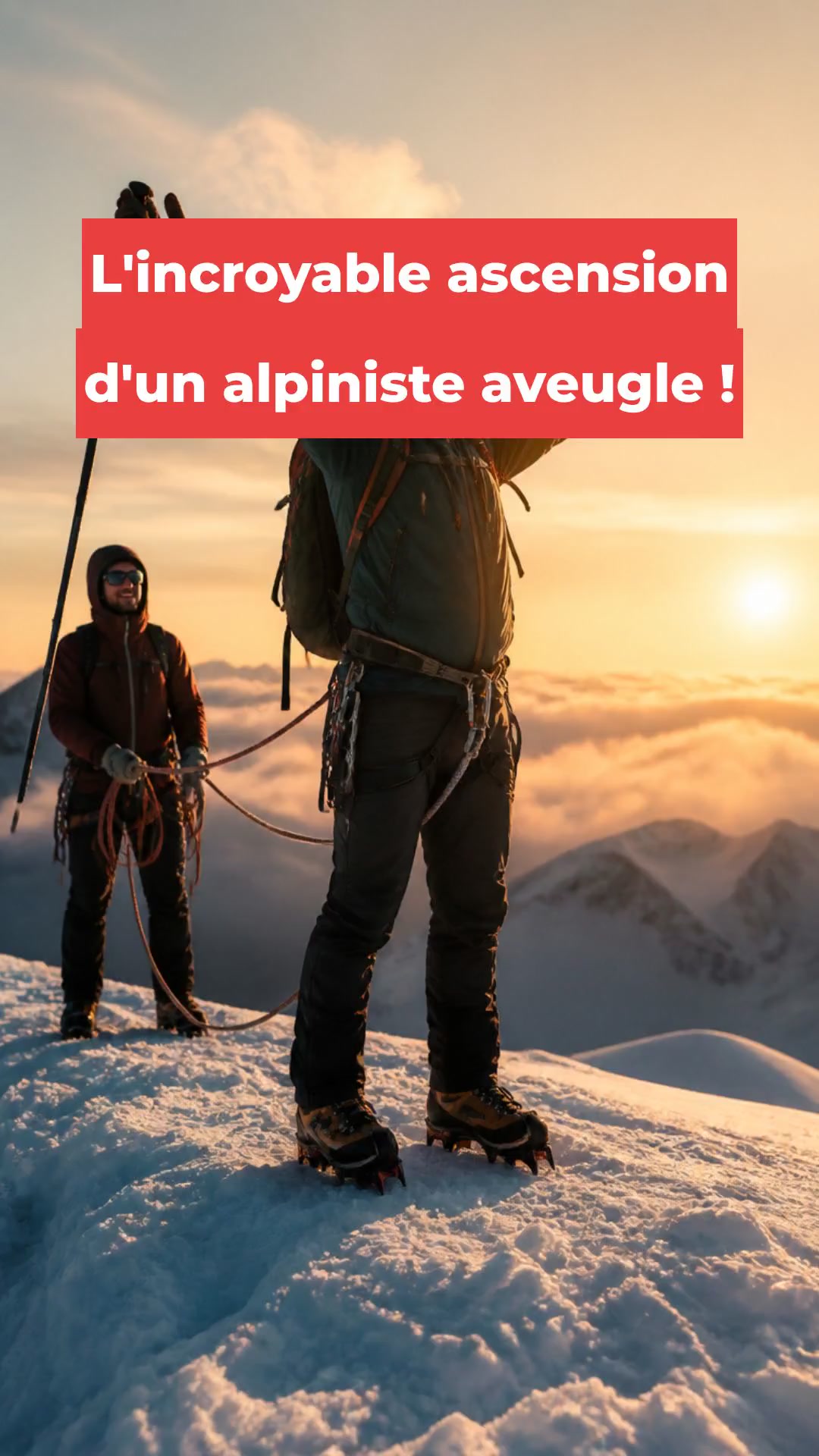 L'incroyable ascension d'un alpiniste aveugle !