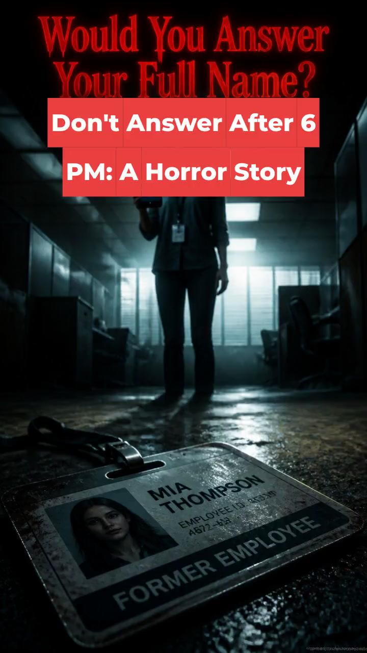 Don't Answer After 6 PM: A Horror Story