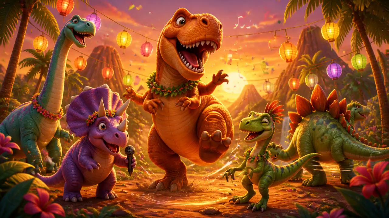 Le festival des dinosaures dans la jungle !