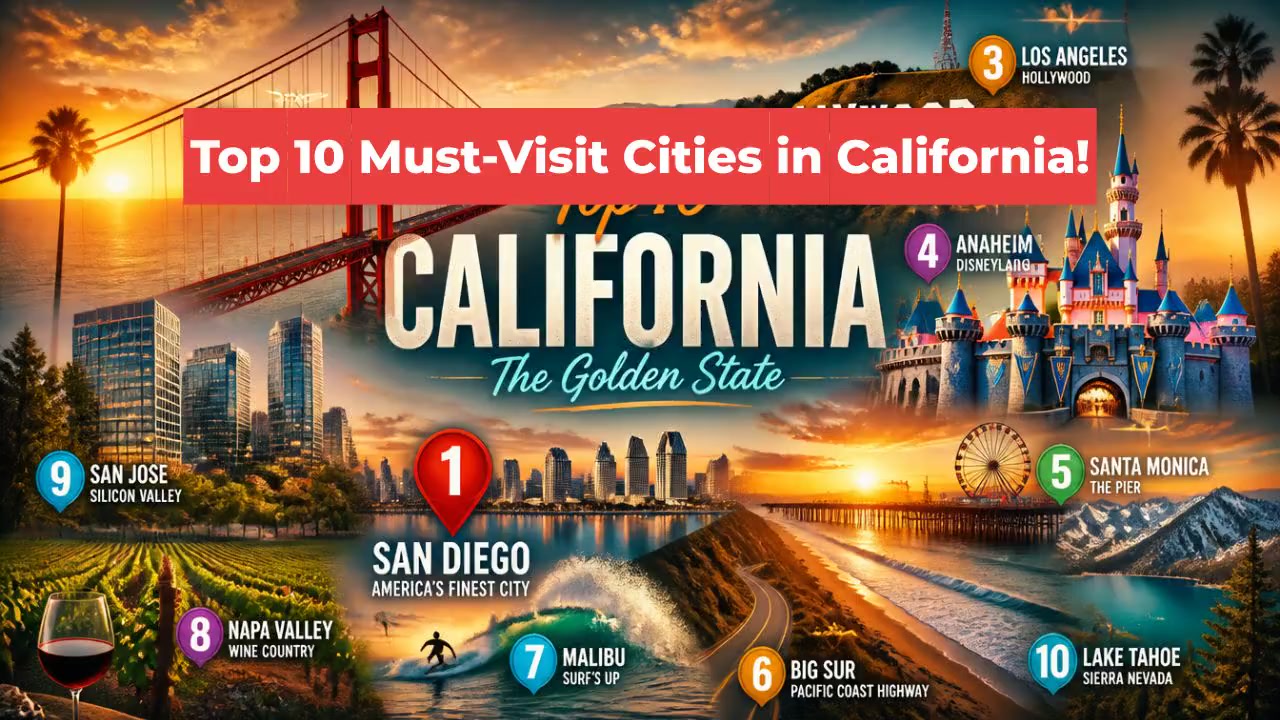 Top 10 Must-Visit Cities in California!