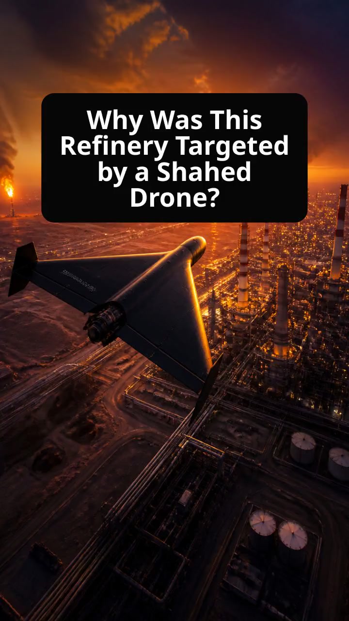 Why was this refinery targeted by a shahed drone?