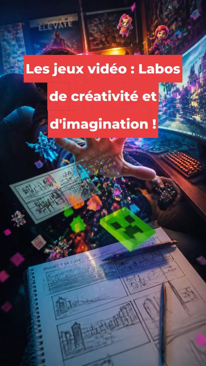 Les jeux vidéo : Labos de créativité et d'imagination !