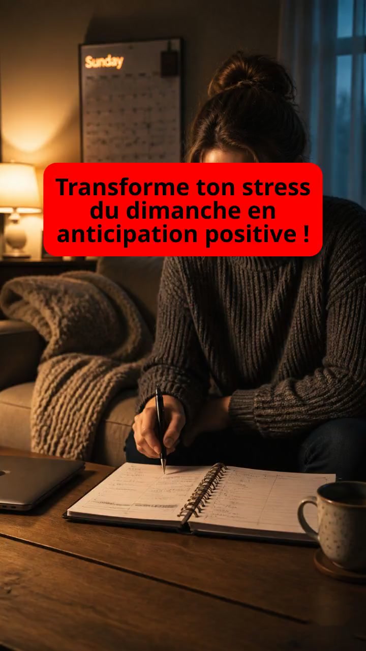 Transforme ton stress du dimanche en anticipation positive !