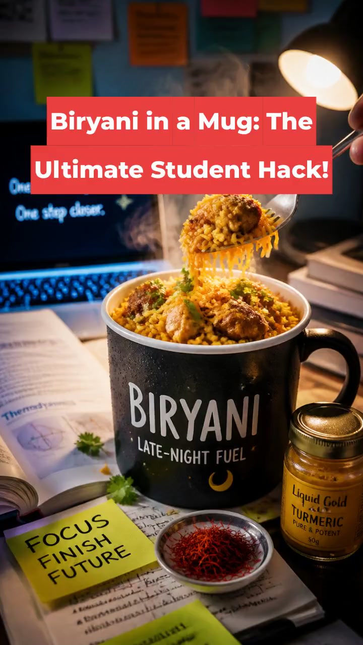 Biryani in a Mug: The Ultimate Student Hack!
