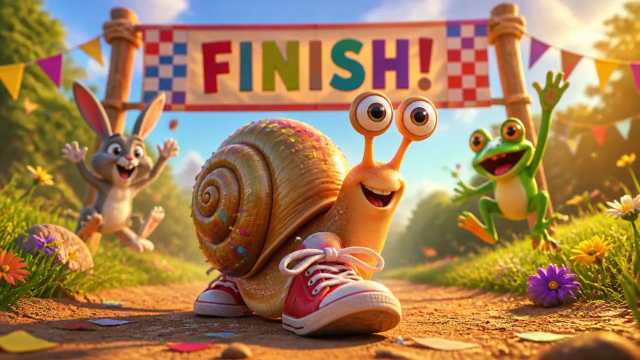 Le Petit Escargot Prêt à Gagner !