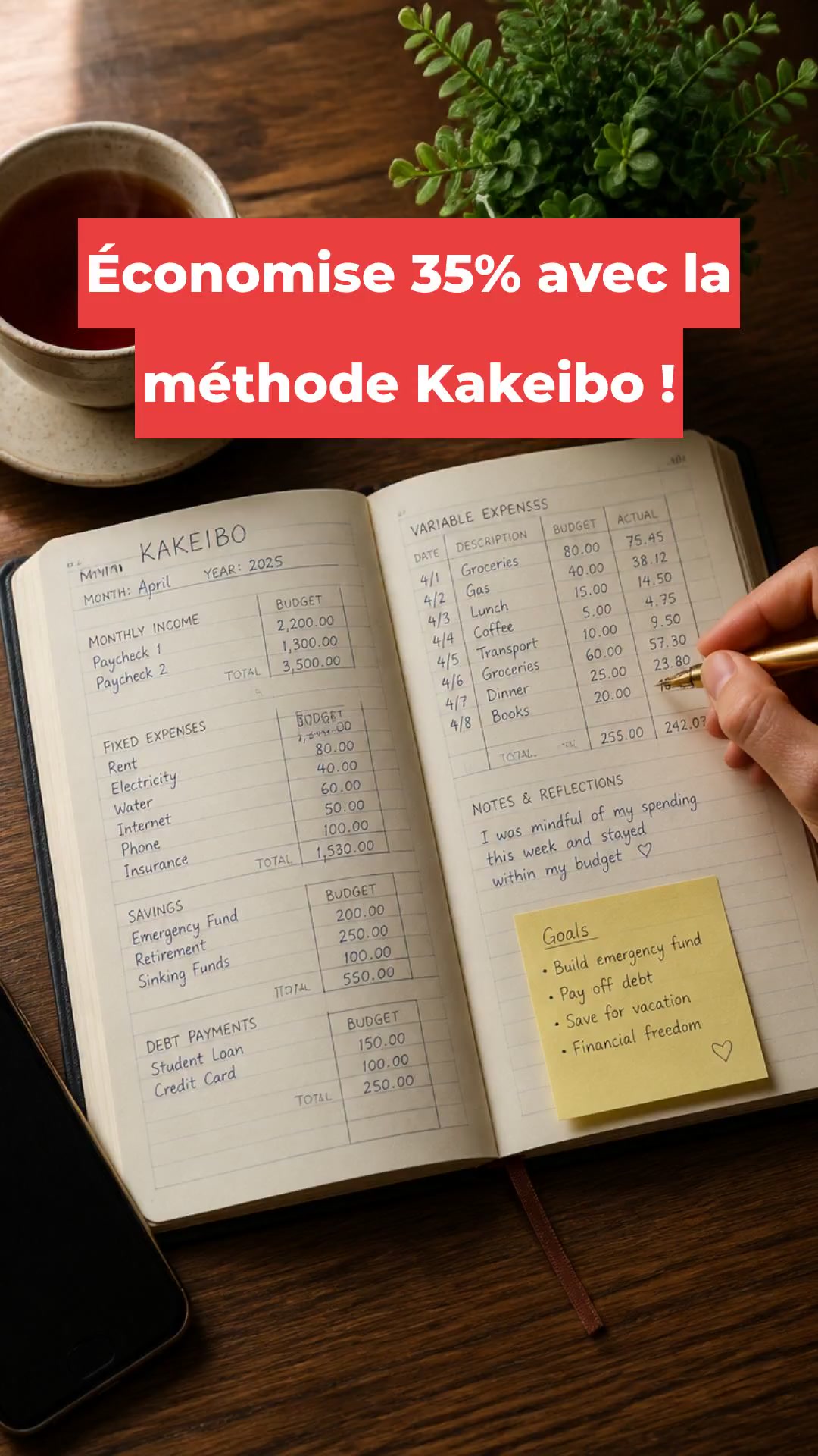 Économise 35% avec la méthode Kakeibo !