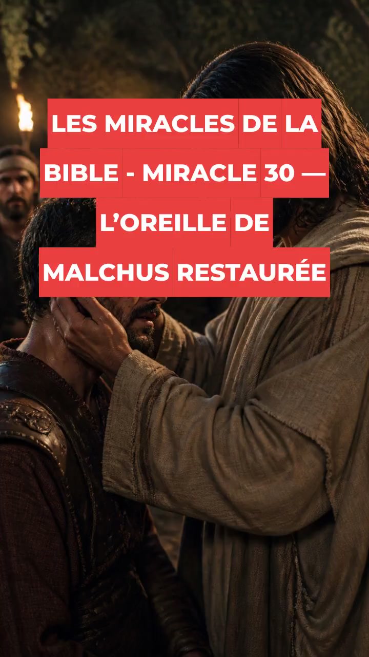 LES MIRACLES DE LA BIBLE - MIRACLE 30 — L’OREILLE DE MALCHUS RESTAURÉE