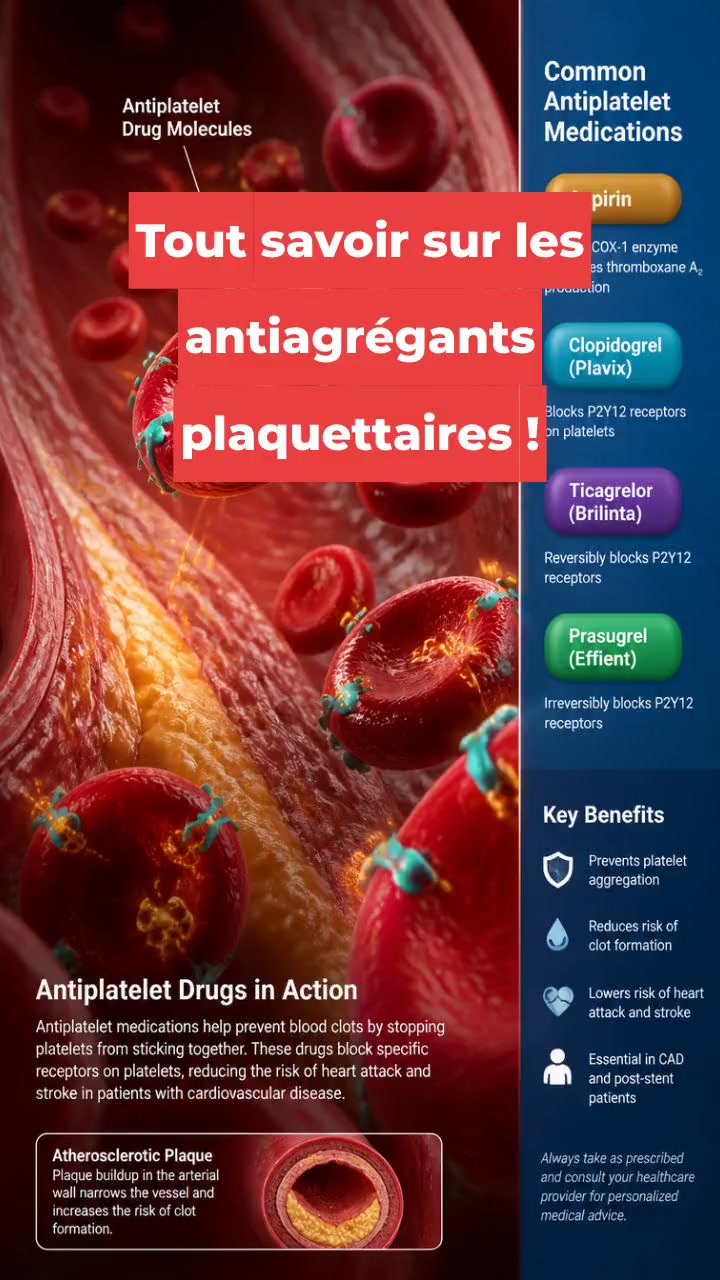Tout savoir sur les antiagrégants plaquettaires !