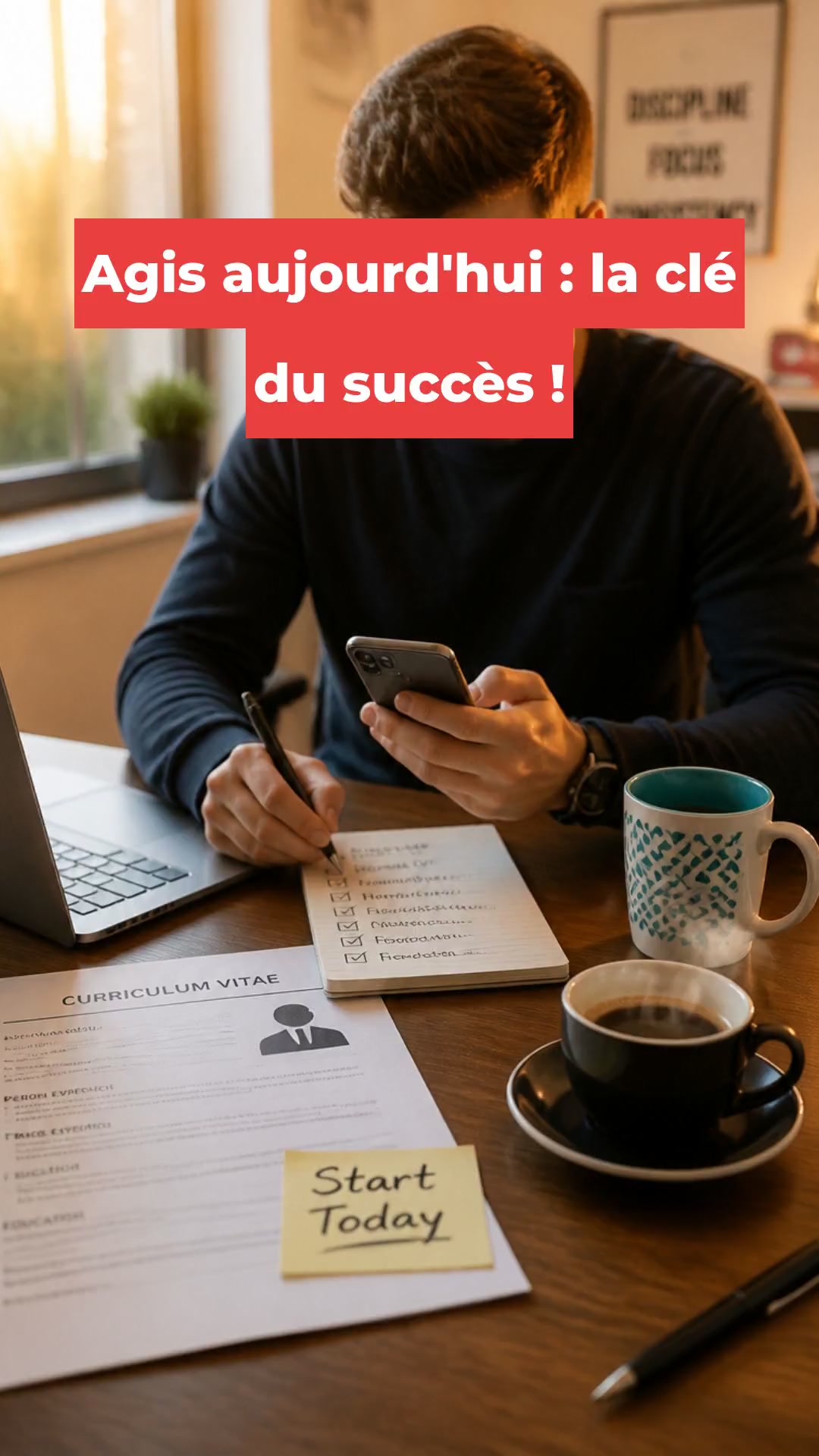 Agis aujourd'hui : la clé du succès !