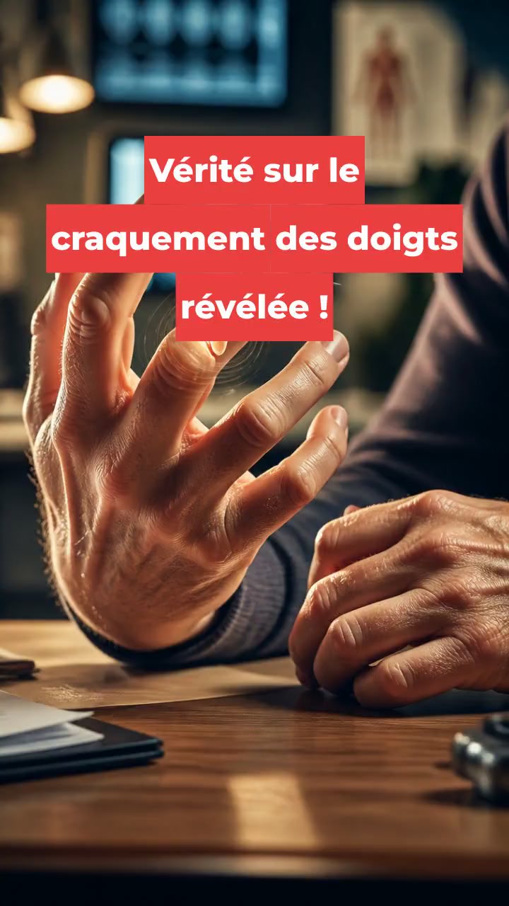 Vérité sur le craquement des doigts révélée !