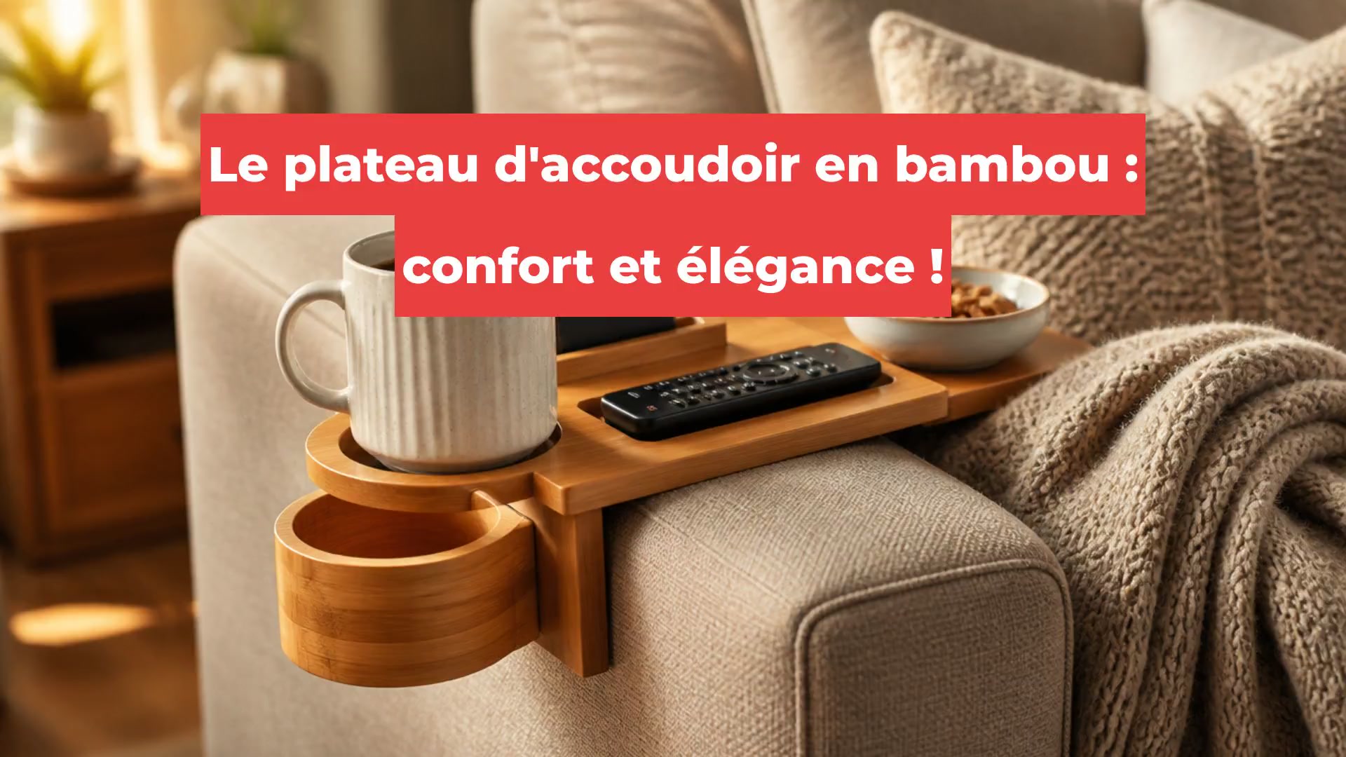 Le plateau d'accoudoir en bambou : confort et élégance !