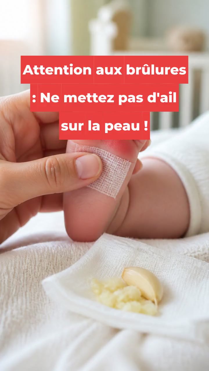 Attention aux brûlures : Ne mettez pas d'ail sur la peau !