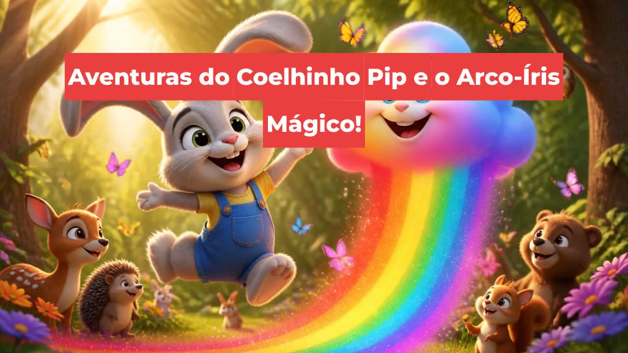 Aventuras do Coelhinho Pip e o Arco-Íris Mágico!