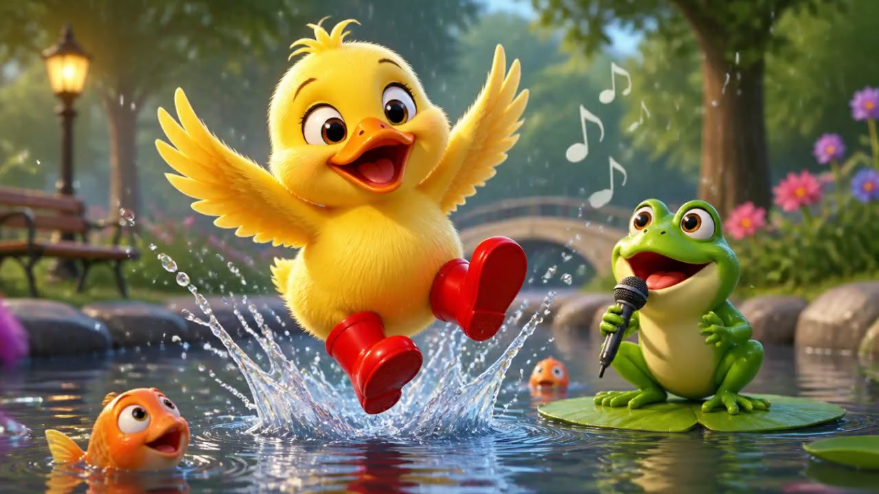 Danse sous la pluie avec le petit canard !