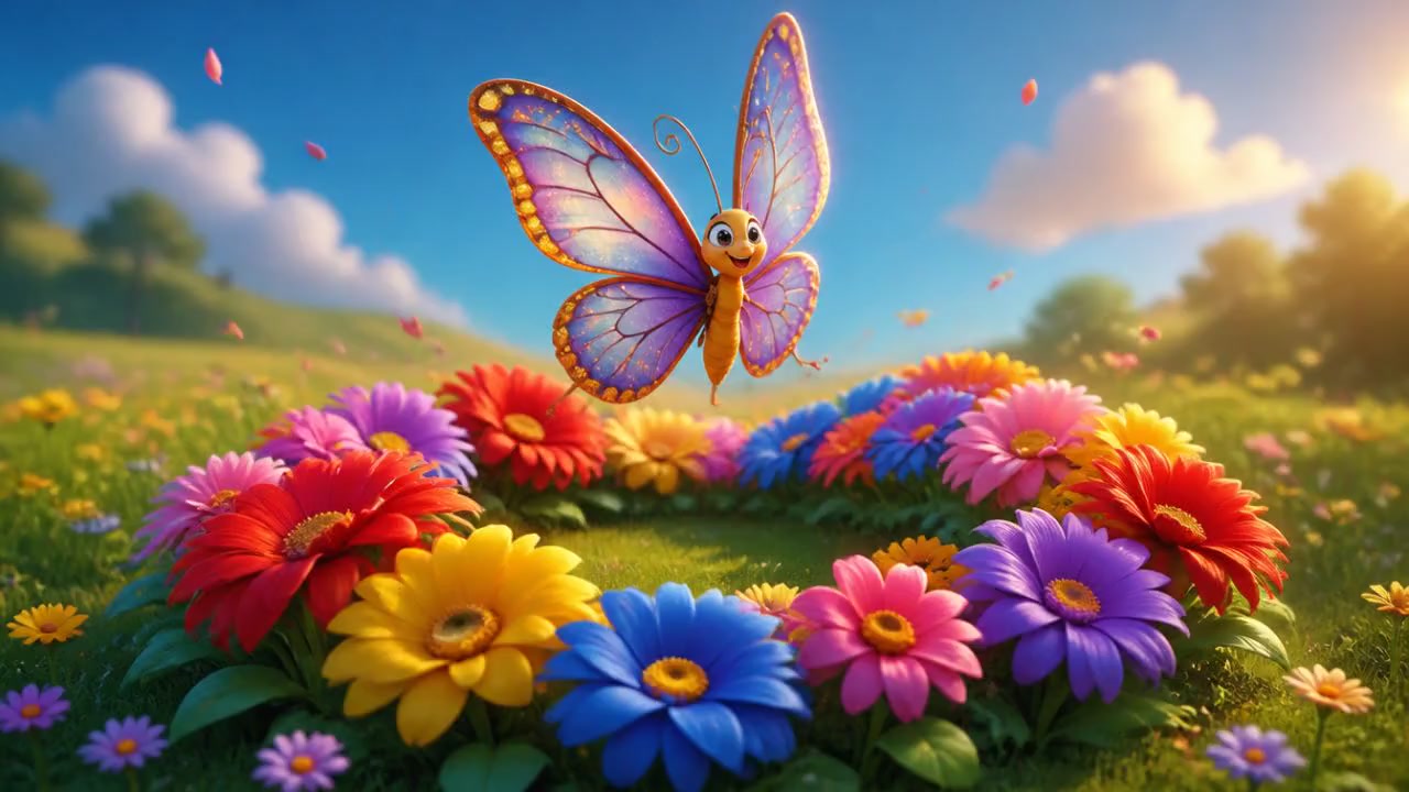 Danse avec le papillon des couleurs!