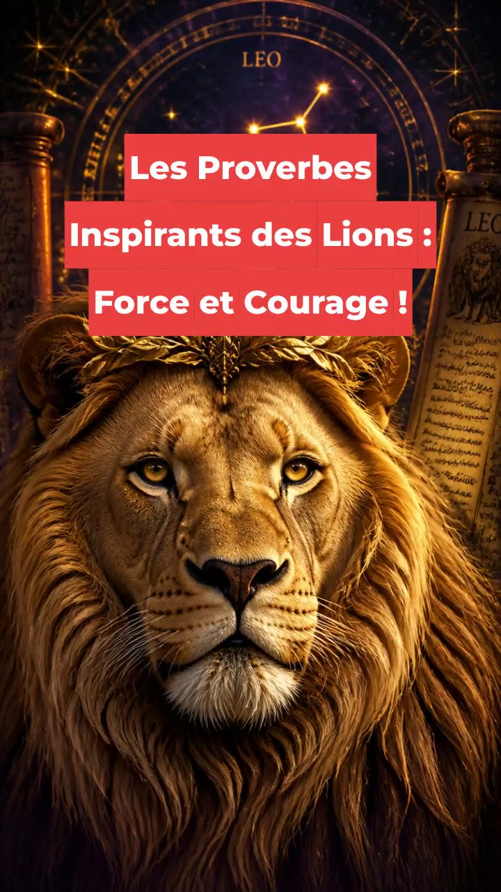Les Proverbes Inspirants des Lions : Force et Courage !