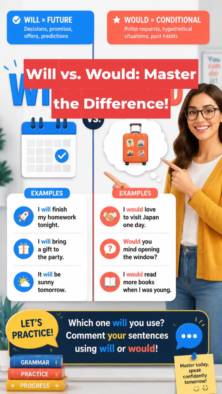 Will vs. Would: Master the Difference!