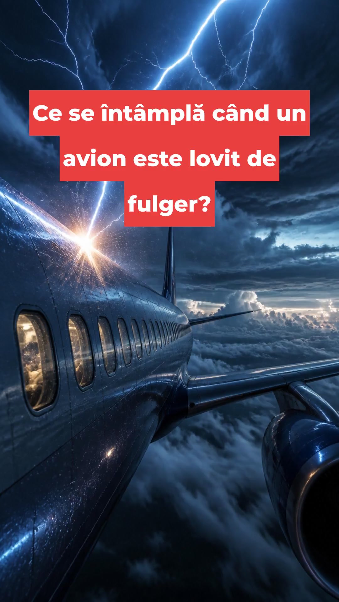 Ce se întâmplă când un avion este lovit de fulger?