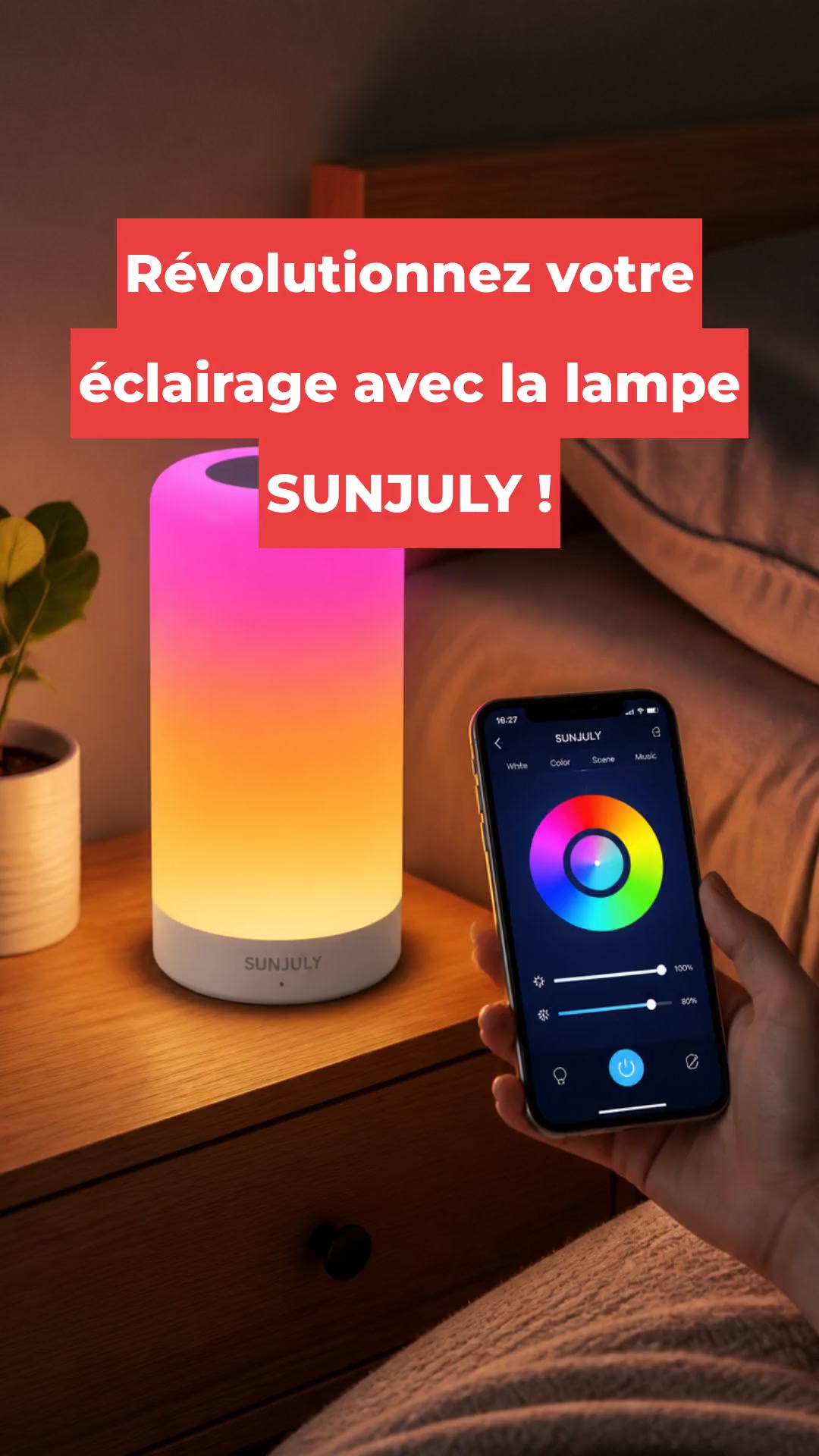 Révolutionnez votre éclairage avec la lampe SUNJULY !
