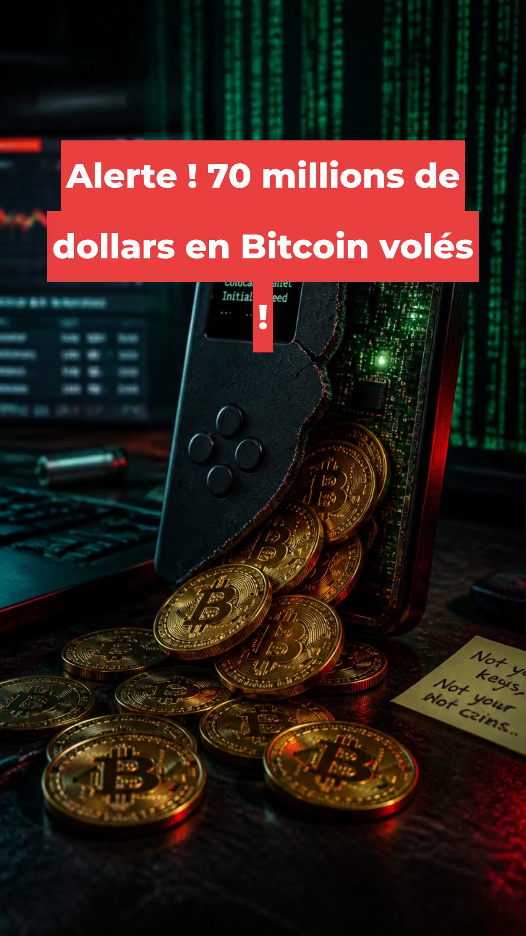 Alerte ! 70 millions de dollars en Bitcoin volés !