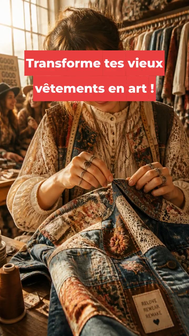 Transforme tes vieux vêtements en art !