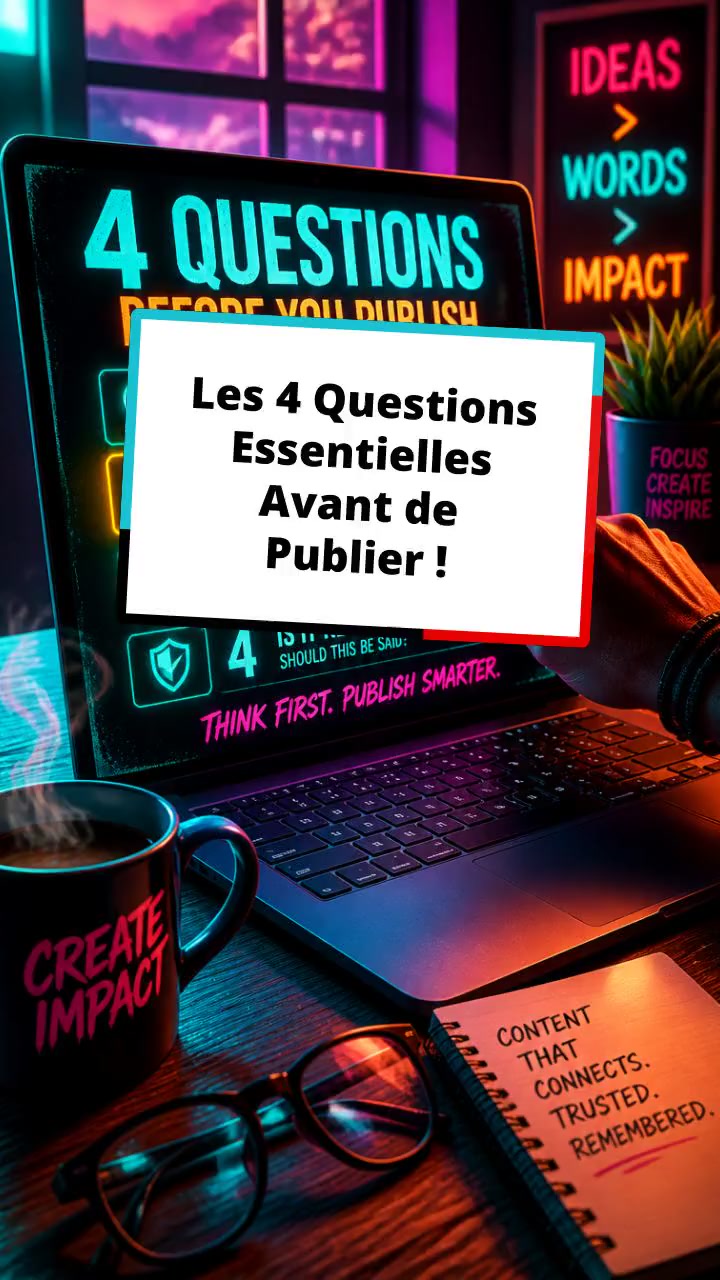 Les 4 Questions Essentielles Avant de Publier !