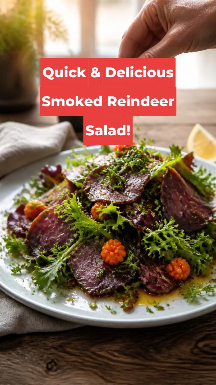 Quick & Delicious Smoked Reindeer Salad!