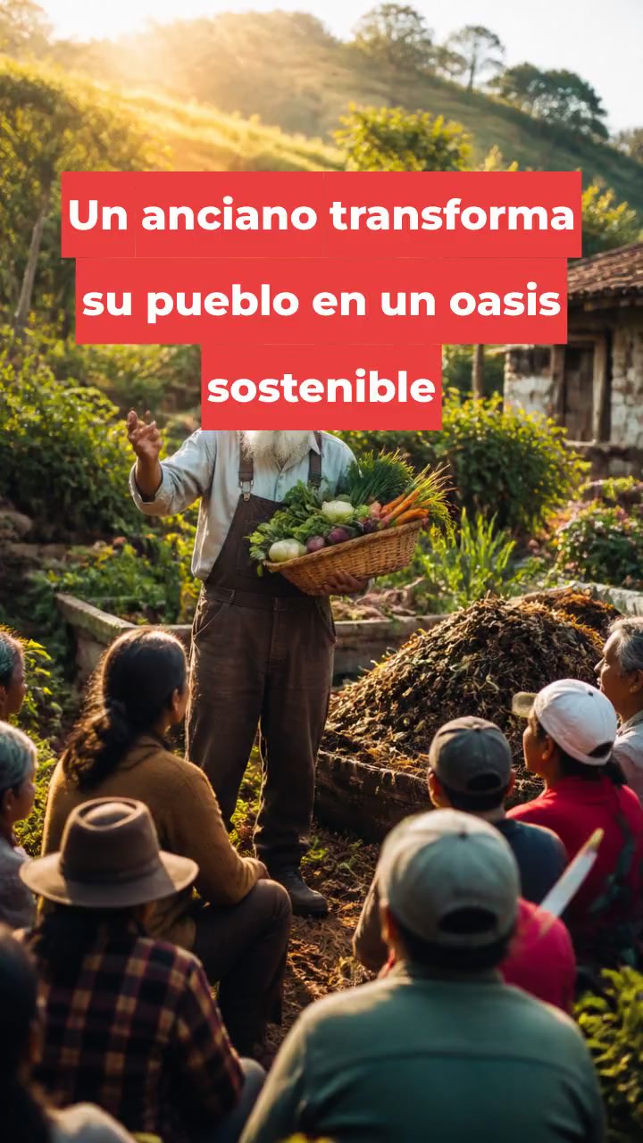 Un anciano transforma su pueblo en un oasis sostenible