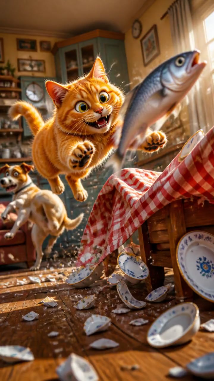Cat vs. Fish: The Epic Fail Adventure! 😂