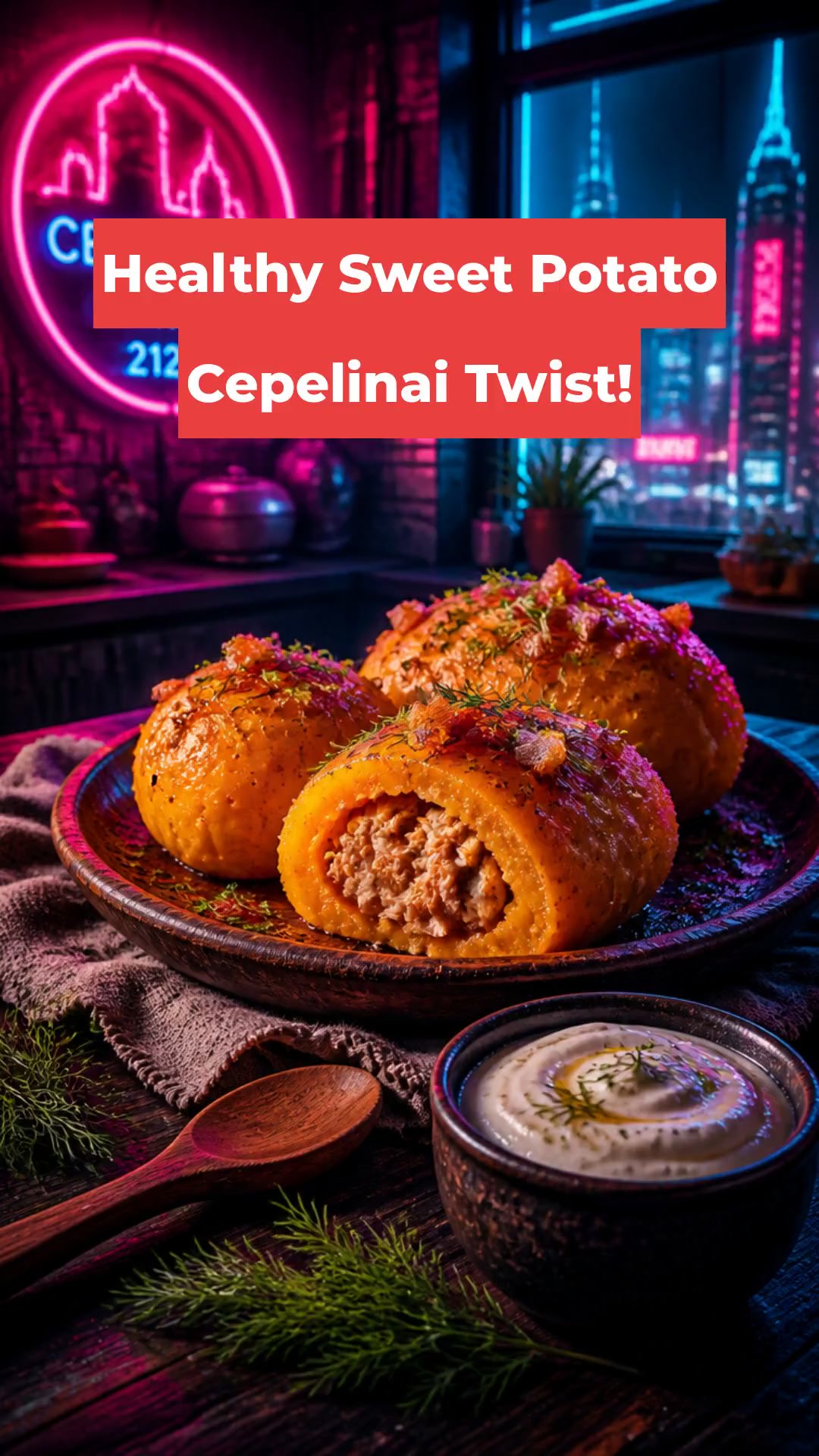 Healthy Sweet Potato Cepelinai Twist!