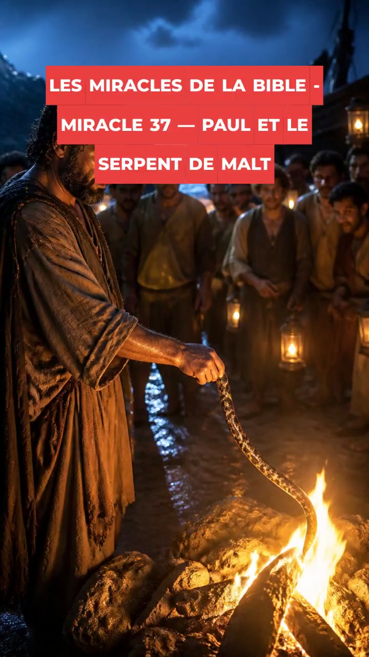 LES MIRACLES DE LA BIBLE - MIRACLE 37 — PAUL ET LE SERPENT DE MALT