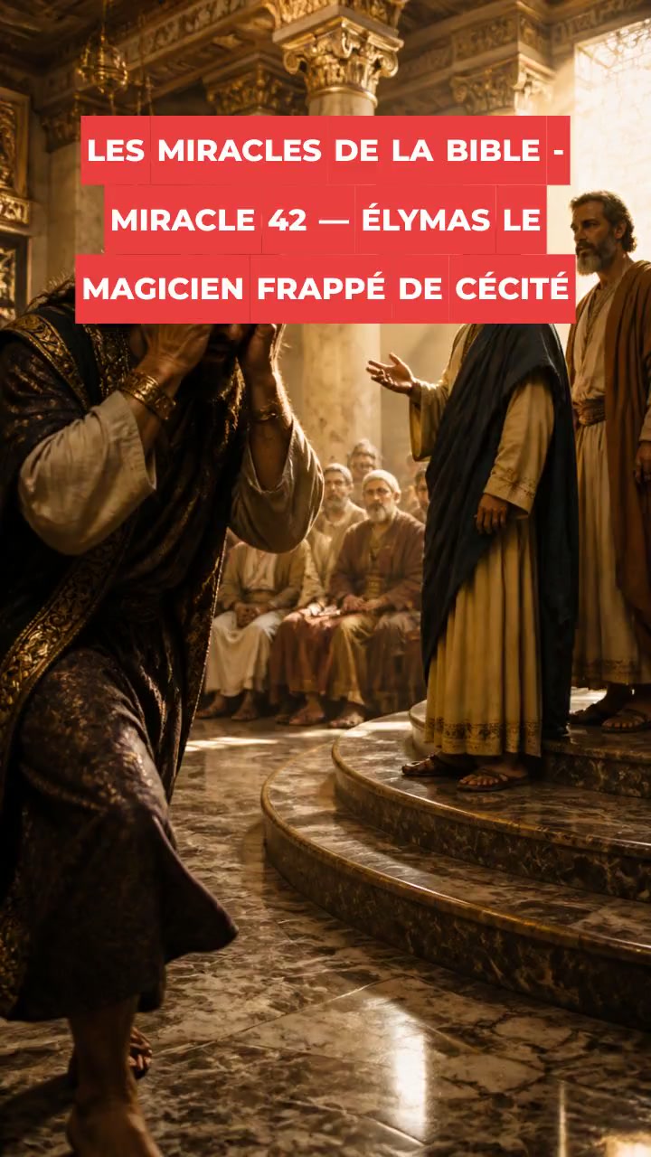 LES MIRACLES DE LA BIBLE - MIRACLE 42 — ÉLYMAS LE MAGICIEN FRAPPÉ DE CÉCITÉ