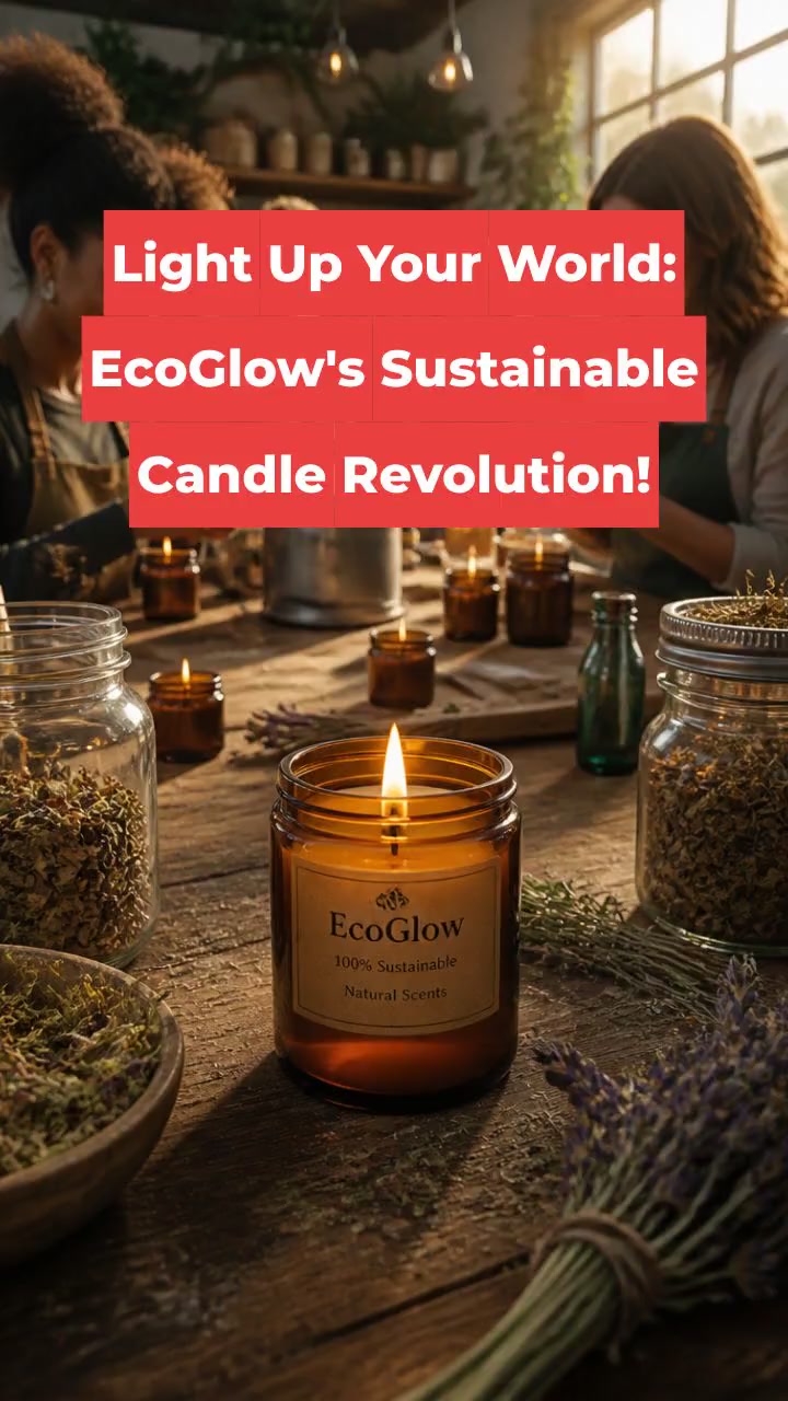 Light Up Your World: EcoGlow's Sustainable Candle Revolution!