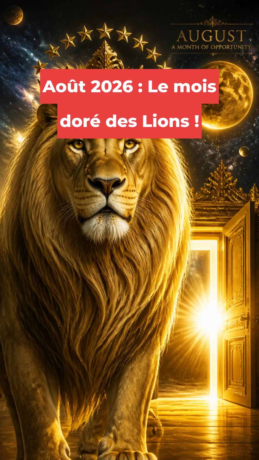 Août 2026 : Le mois doré des Lions !