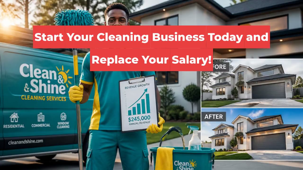 Start Your Cleaning Business Today and Replace Your Salary!
