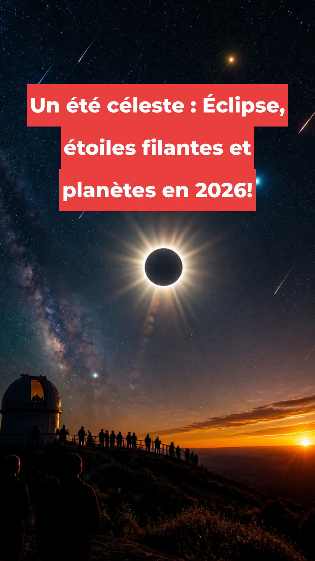 Un été céleste : Éclipse, étoiles filantes et planètes en 2026!